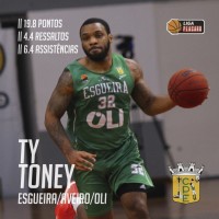 Ty Toney integra Cinco Ideal da Fase Regular da Liga Placard